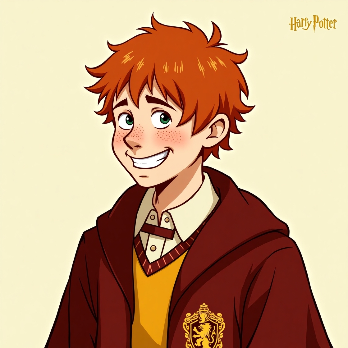 Rony Weasley em forma de desenho